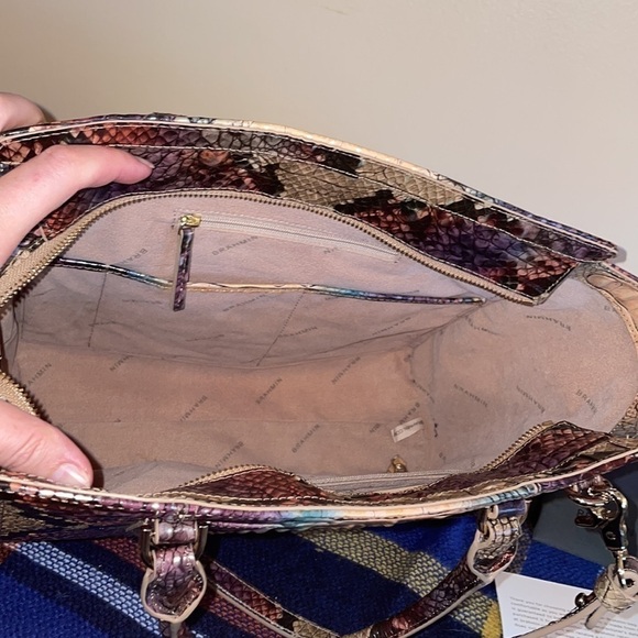 Brahmin women’s purse satchel bag croc bag aubree reptilian ombré Melbourne - Picture 4 of 7